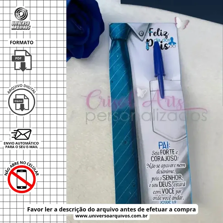 Arquivo de Corte Card Caneta Dia dos Pais (Leia a Descrição) 1