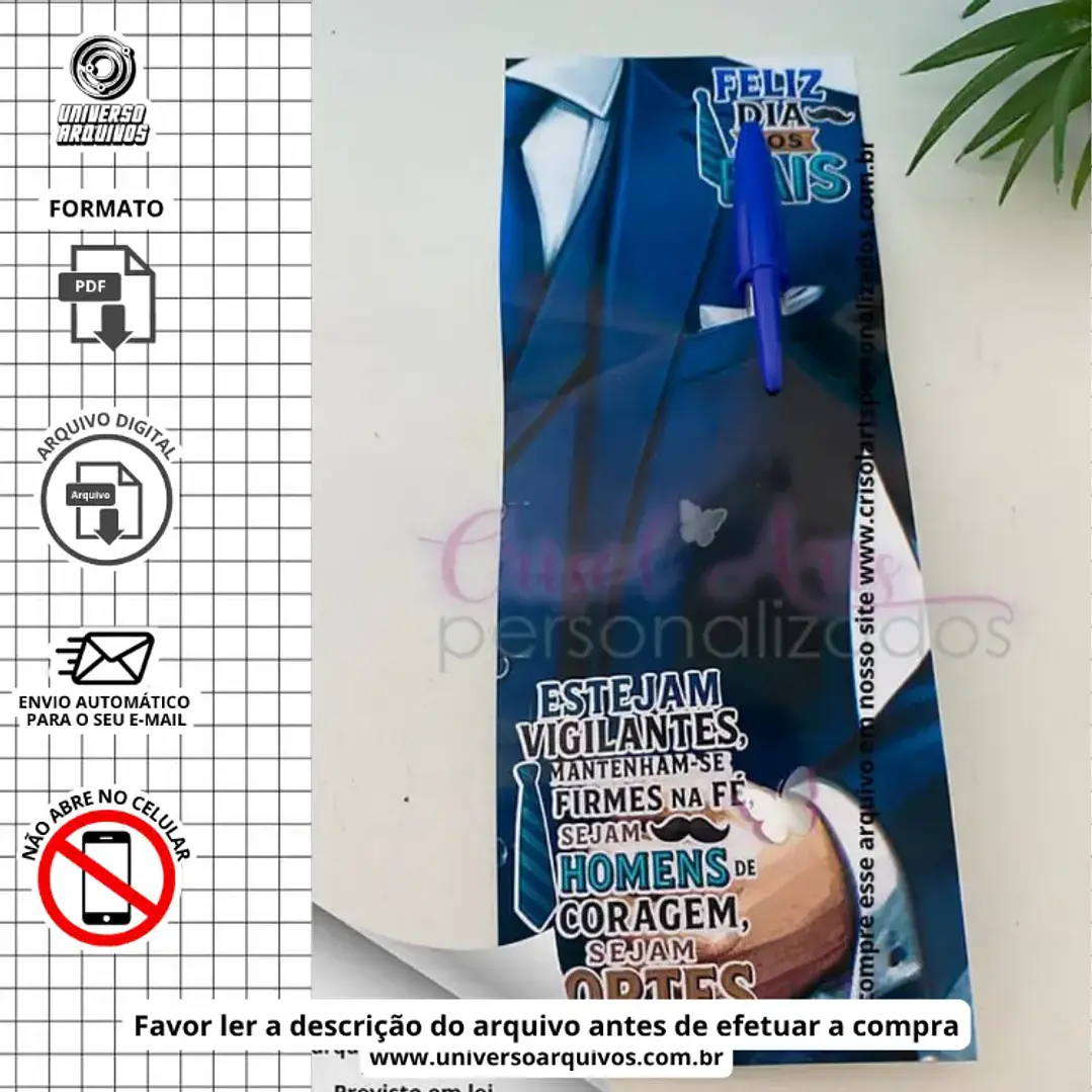 Arquivo de Corte Card Caneta Dia dos Pais (Leia a Descrição) 1