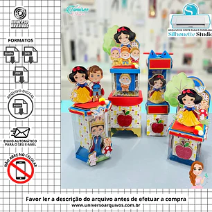 Arquivo de Corte Kit Branca de Neve Vitrine (Leia a Descrição)
