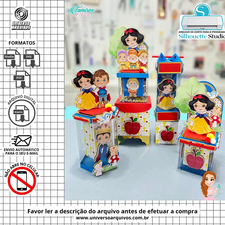 Arquivo de Corte Kit Branca de Neve Vitrine (Leia a Descrição) 1