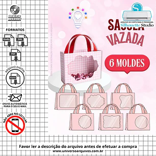 Arquivo de Corte Sacola com Vitrine (Leia a Descrição)