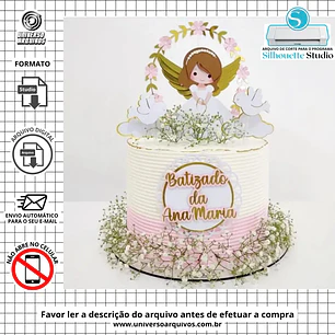 Arquivo de Corte Topo Batizado Menina (Leia a Descrição)