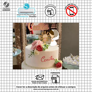 Arquivo de Corte Topo Batizado Menina (Leia a Descrição)