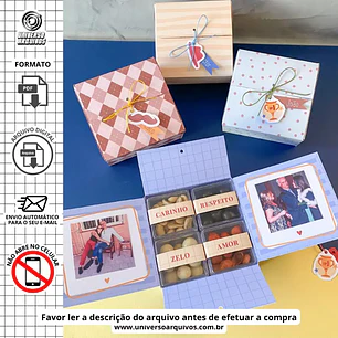Arquivo de Corte Caixa Acrílico dia dos pais (Leia a Descrição)