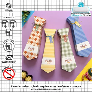 Arquivo de Corte Caixa Gravata dia dos pais (Leia a Descrição)