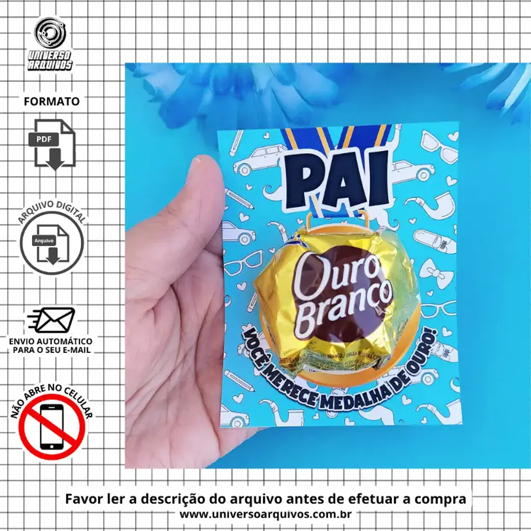 Arquivo de Corte Card BomBom dia dos pais (Leia a Descrição) 1
