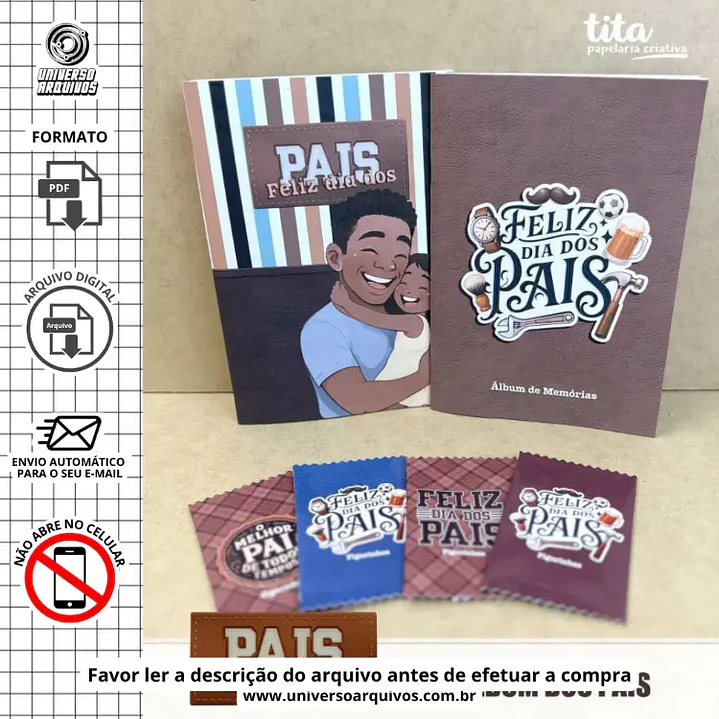 Arquivo Digital Álbum dia dos pais (Leia a Descrição) 1