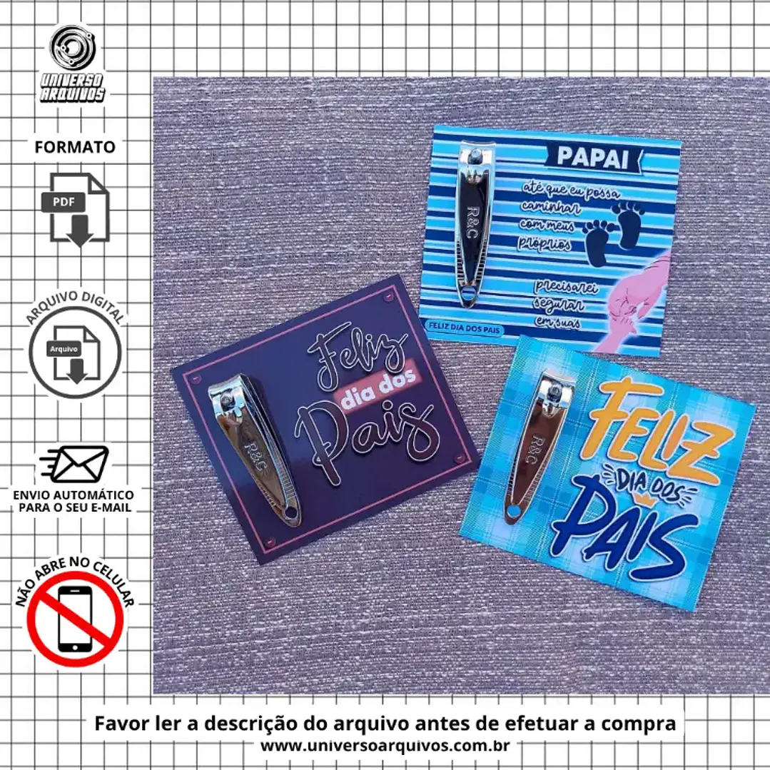 Arquivo Digital Cortador de Unha dia dos pais (Leia a Descrição) 1