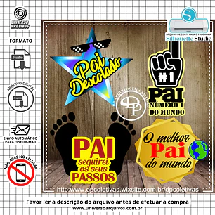 Arquivo de Corte Topo de Bolo Dia dos Pais (Leia a Descrição)