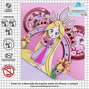 Arquivo de Corte Topo Rapunzel ou enrolados (Leia a Descrição)