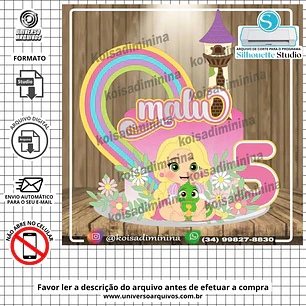 Arquivo de Corte Topo Rapunzel ou enrolados (Leia a Descrição)