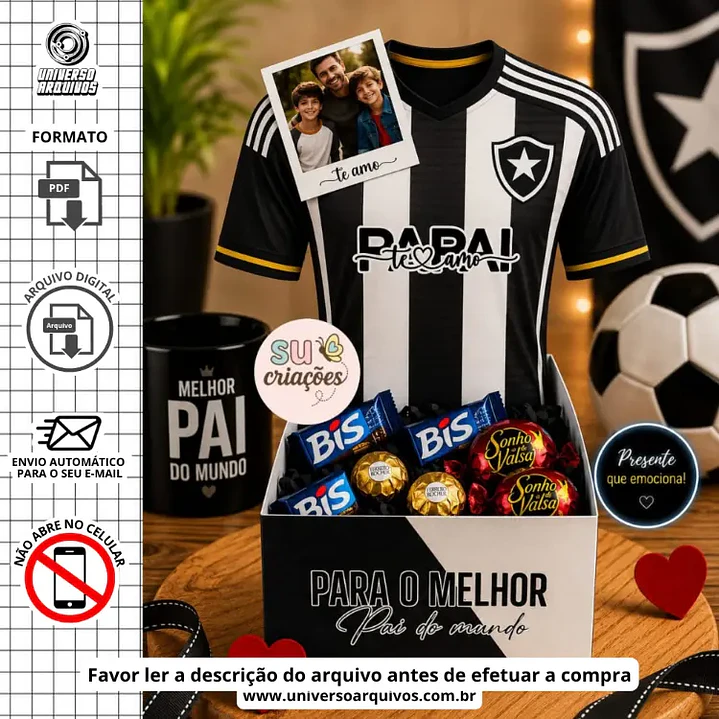 Arquivo Digital Caixa Camisa dia dos pais (Leia a Descrição) 1