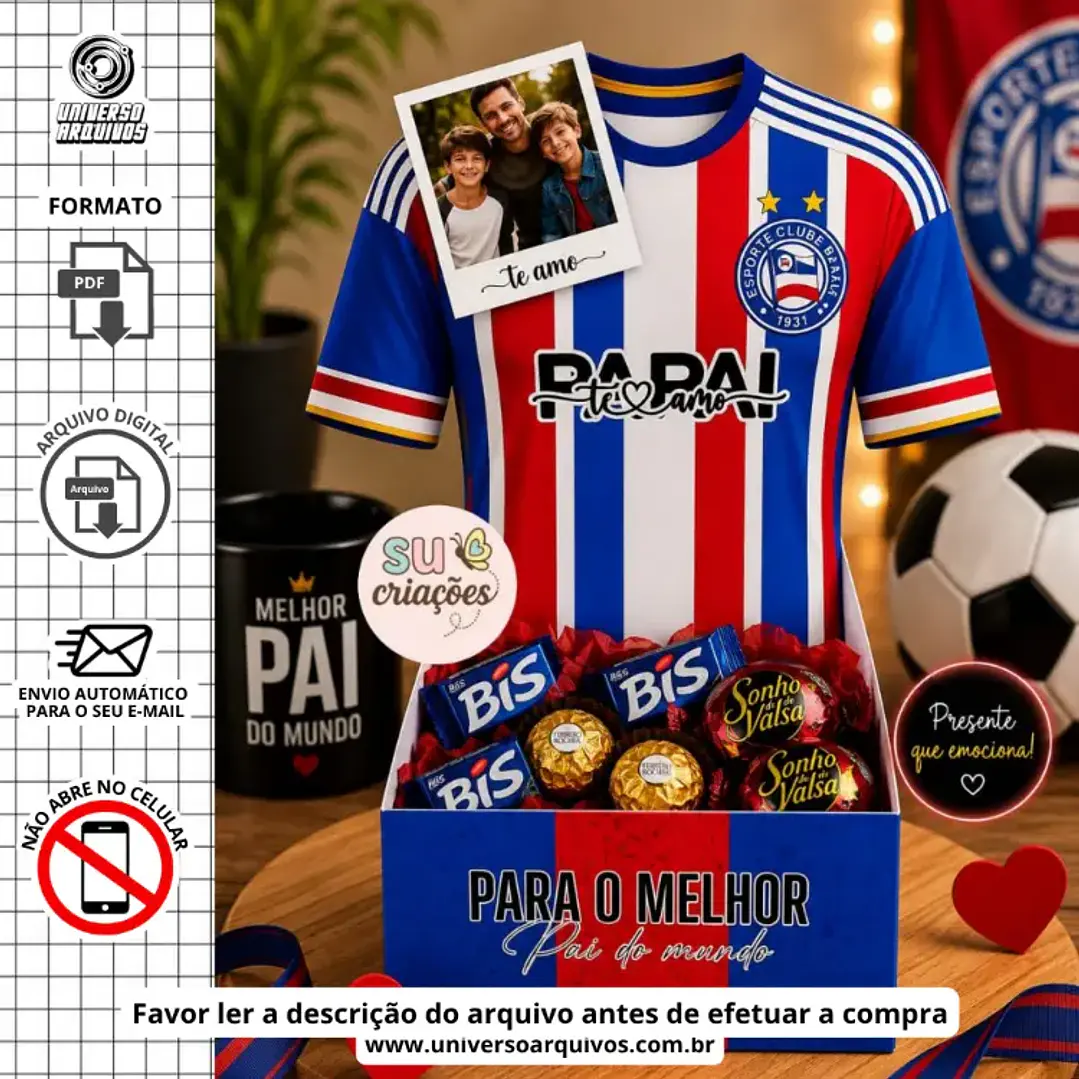 Arquivo Digital Caixa Camisa dia dos pais (Leia a Descrição) 1