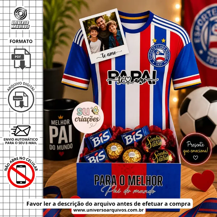 Arquivo Digital Caixa Camisa dia dos pais (Leia a Descrição) 1