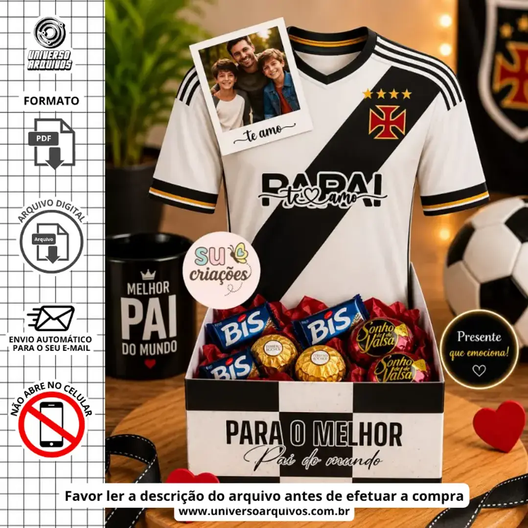 Arquivo Digital Caixa Camisa dia dos pais (Leia a Descrição) 1