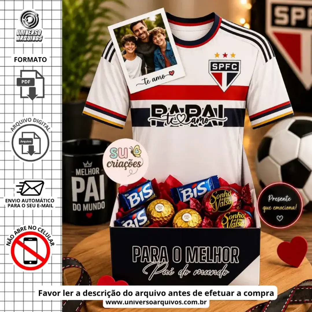 Arquivo Digital Caixa Camisa dia dos pais (Leia a Descrição) 1
