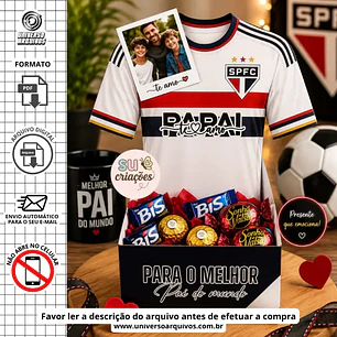 Arquivo Digital Caixa Camisa dia dos pais (Leia a Descrição)
