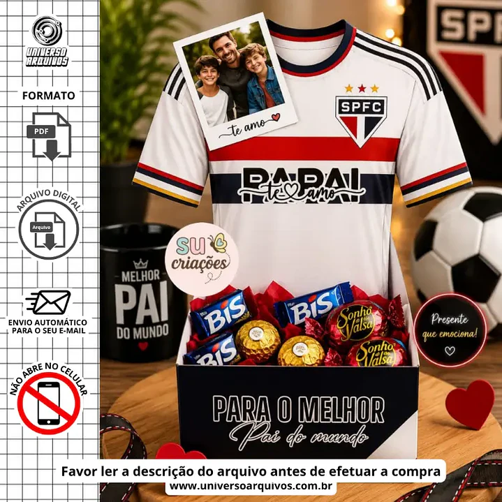 Arquivo Digital Caixa Camisa dia dos pais (Leia a Descrição) 1
