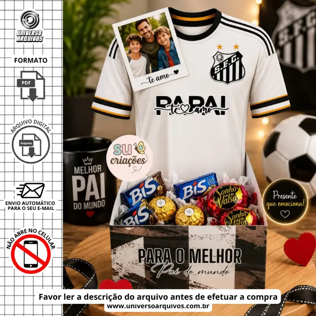 Arquivo Digital Caixa Camisa dia dos pais (Leia a Descrição) 1