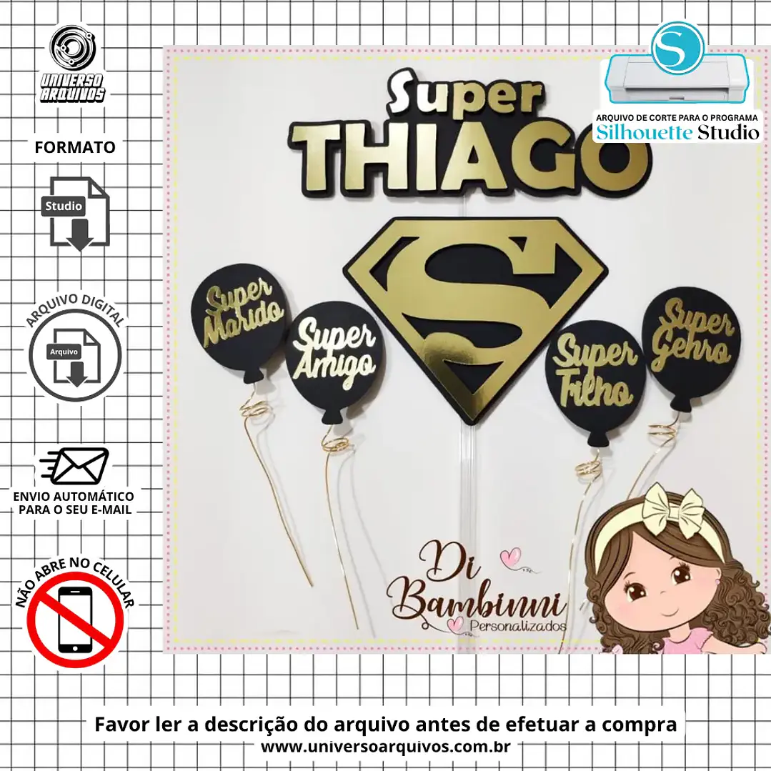 Arquivo de Corte Topo de Bolo Dia dos Pais  (Leia a Descrição) 1