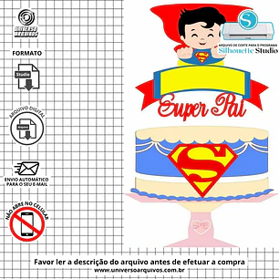 Arquivo de Corte Topo de Bolo Dia dos Pais  (Leia a Descrição)