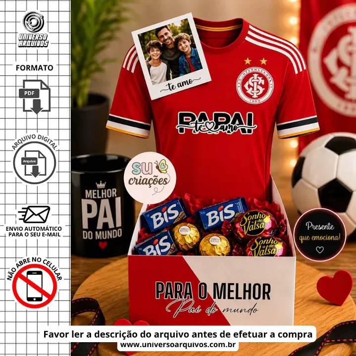 Arquivo Digital Caixa Camisa dia dos pais (Leia a Descrição) 1