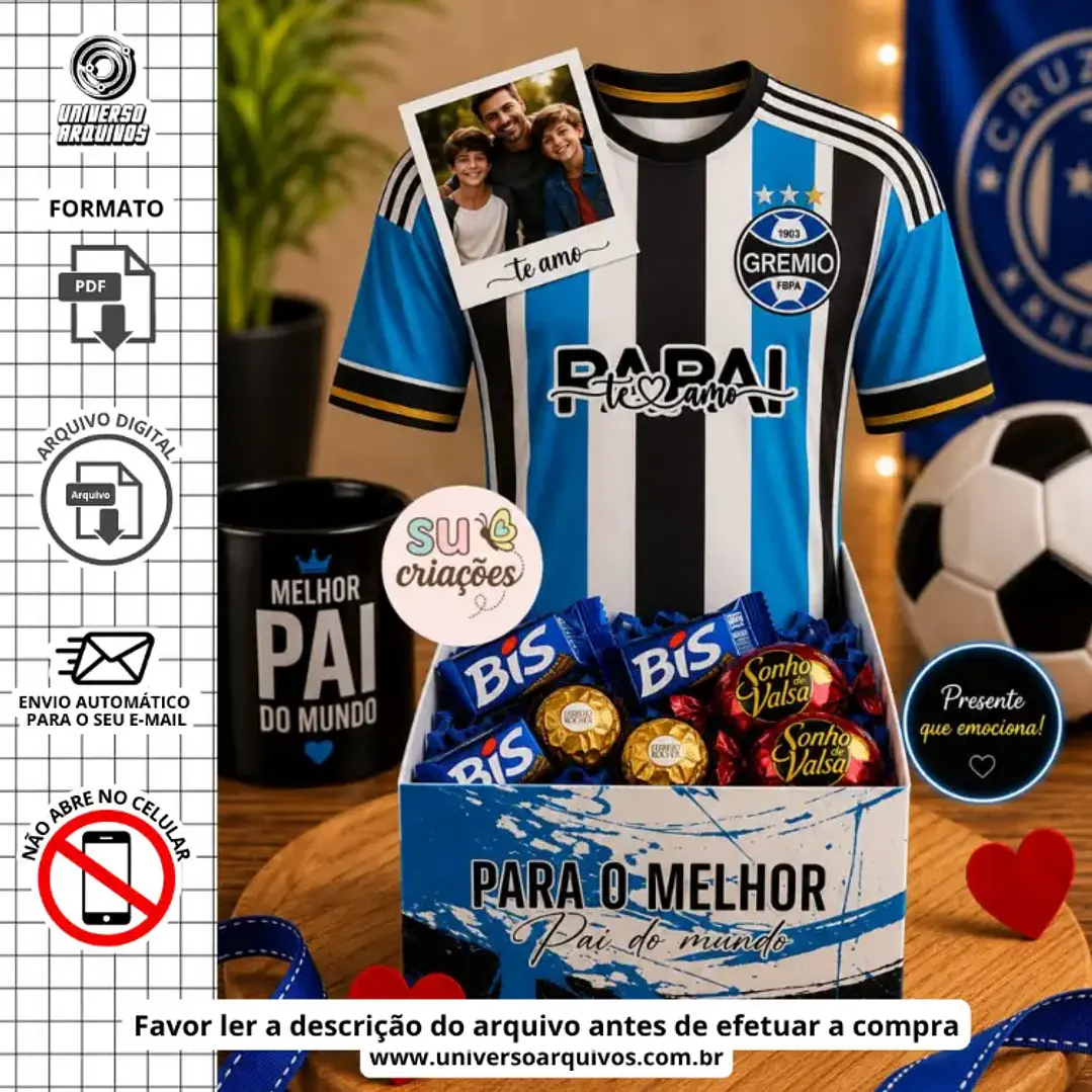 Arquivo Digital Caixa Camisa dia dos pais (Leia a Descrição) 1