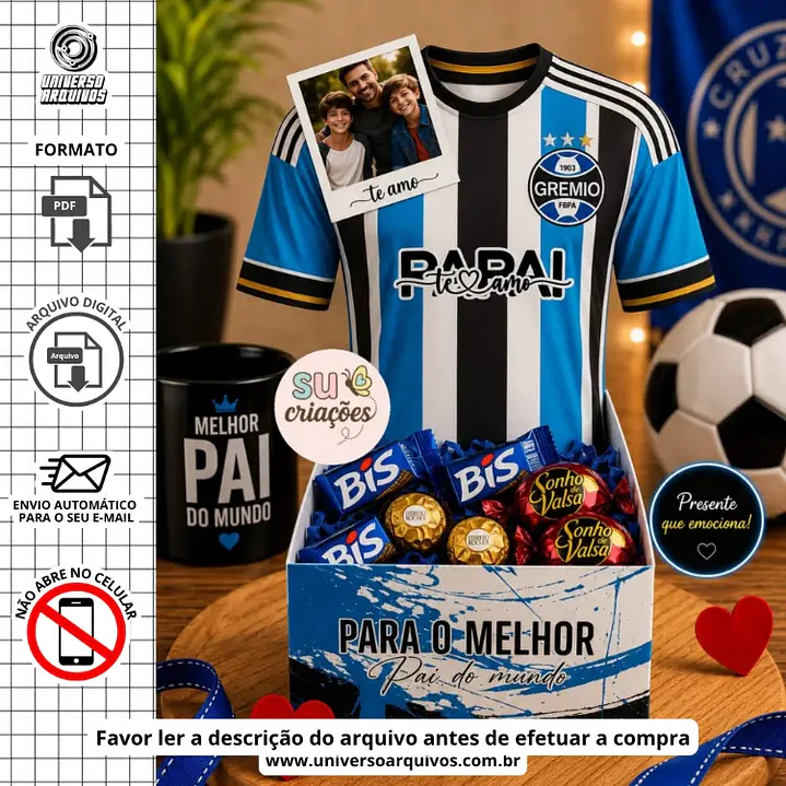 Arquivo Digital Caixa Camisa dia dos pais (Leia a Descrição) 1