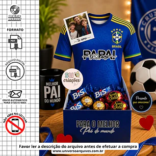 Arquivo Digital Caixa Camisa dia dos pais (Leia a Descrição)