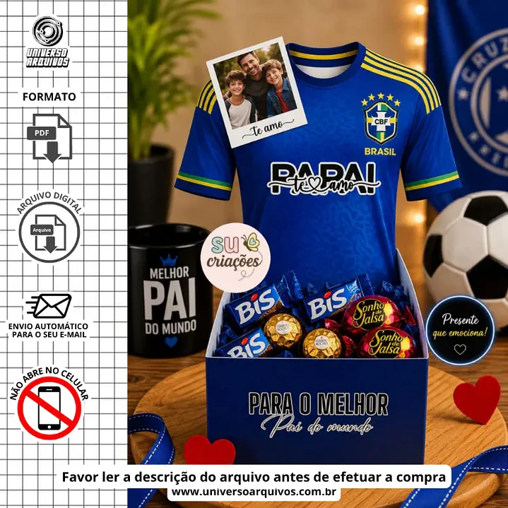 Arquivo Digital Caixa Camisa dia dos pais (Leia a Descrição) 1