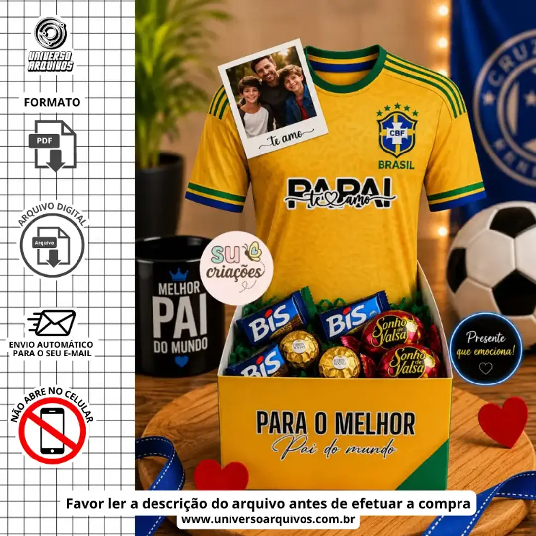 Arquivo Digital Caixa Camisa dia dos pais (Leia a Descrição) 1