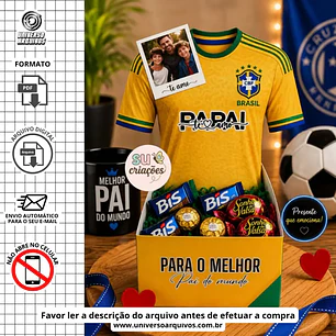 Arquivo Digital Caixa Camisa dia dos pais (Leia a Descrição)