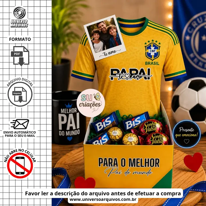 Arquivo Digital Caixa Camisa dia dos pais (Leia a Descrição) 1