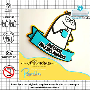 Arquivo de Corte Topo de Bolo Flork Dia dos Pais (Leia a Descrição)