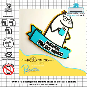 Arquivo de Corte Topo de Bolo Flork Dia dos Pais (Leia a Descrição)