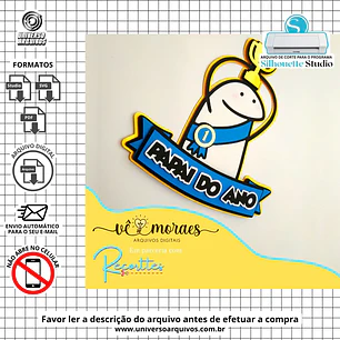 Arquivo de Corte Topo de Bolo Flork Dia dos Pais (Leia a Descrição)