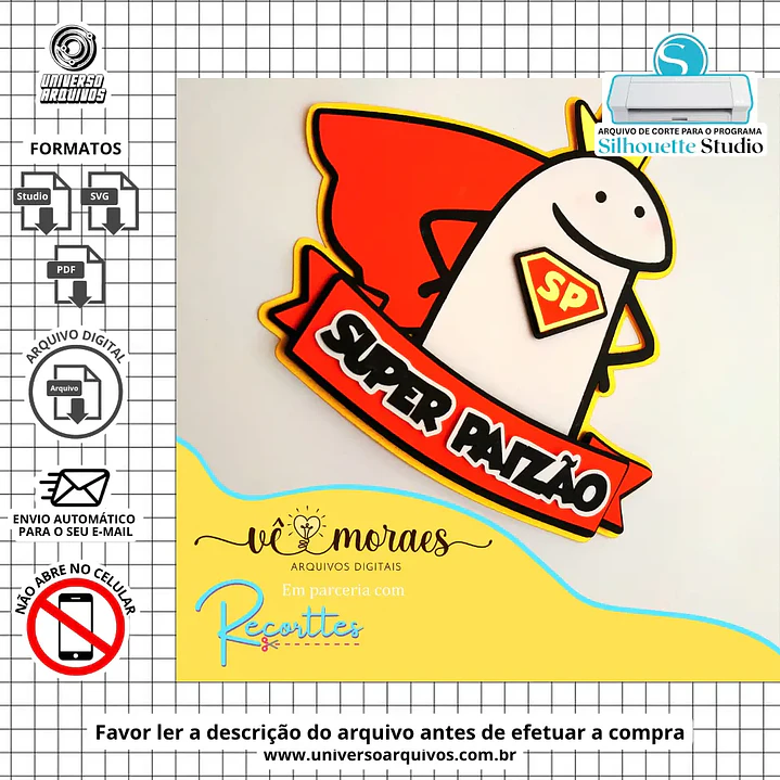 Arquivo de Corte Topo de Bolo Dia dos  Pais (Leia a Descrição) 1