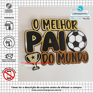 Arquivo de Corte Topo de Bolo Dia dos Pais (Leia a Descrição)