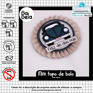 Arquivo de Corte Topo de Bolo Dia dos Pais (Leia a Descrição)