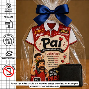 Arquivo Digital Card Carteira dia dos pais (Leia a Descrição)