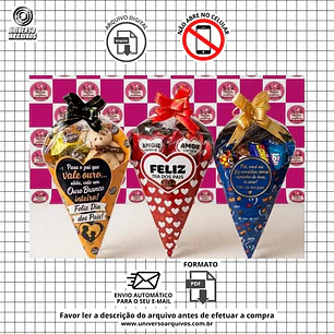 Arquivo Digital Caixa Cone dia dos pais (Leia a Descrição)