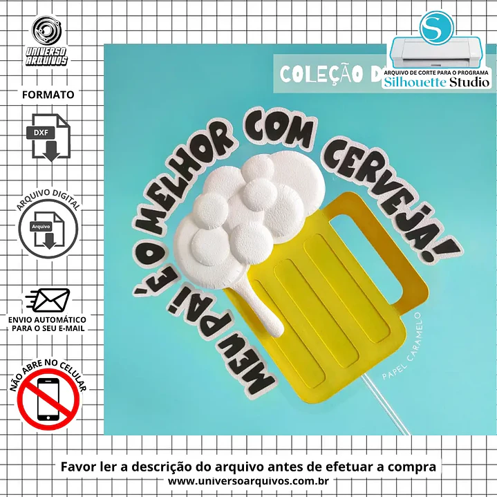 Arquivo de Corte Topo de Bolo Dia dos Pais (Leia a Descrição) 1