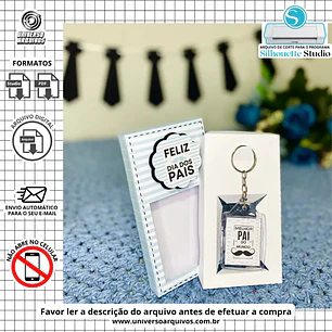 Arquivo de Corte Caixa Chaveiro dia dos pais (Leia a Descrição)
