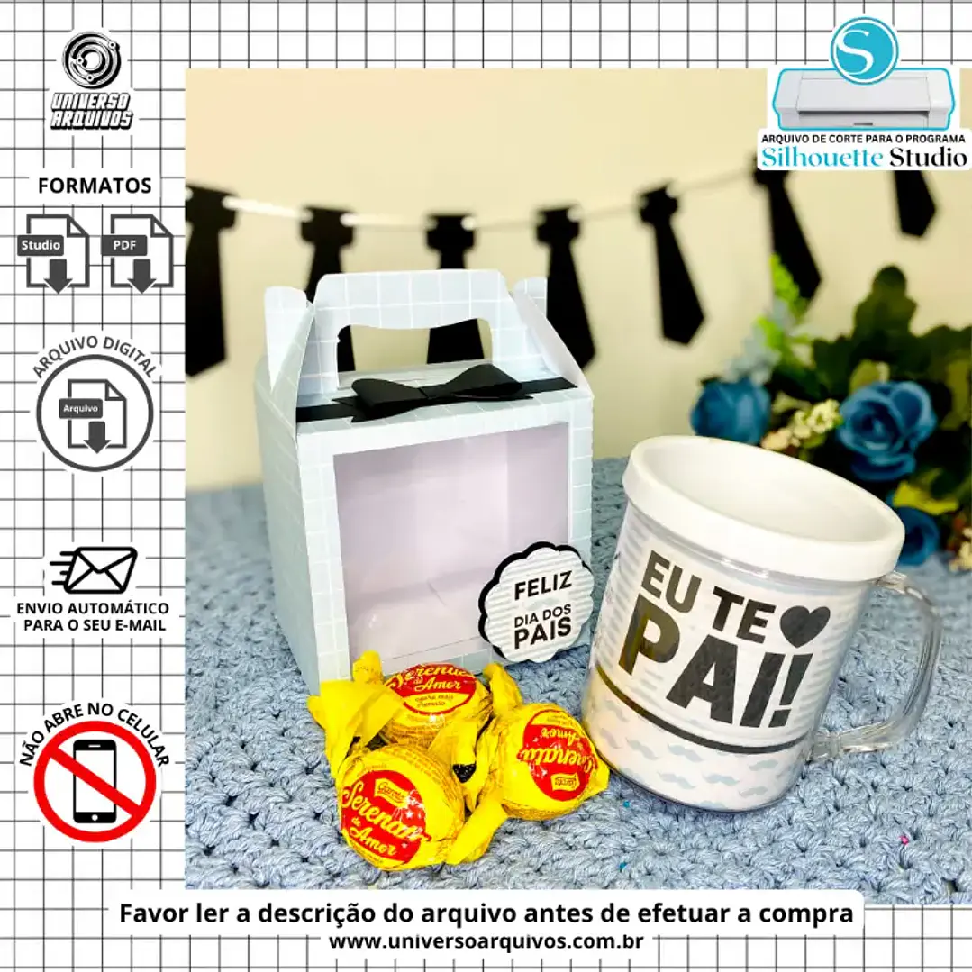 Arquivo Digital Caixa Caneca Chopp dia dos pais (Leia a Descrição) 1
