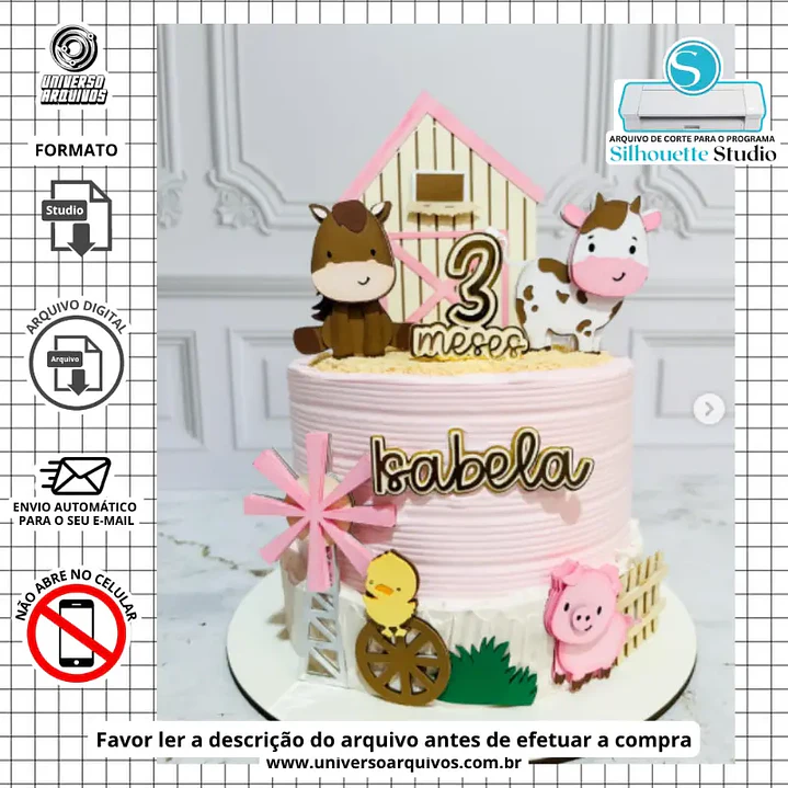 Arquivo de Corte Topo Fazendinha Menina (Leia a Descrição) 1