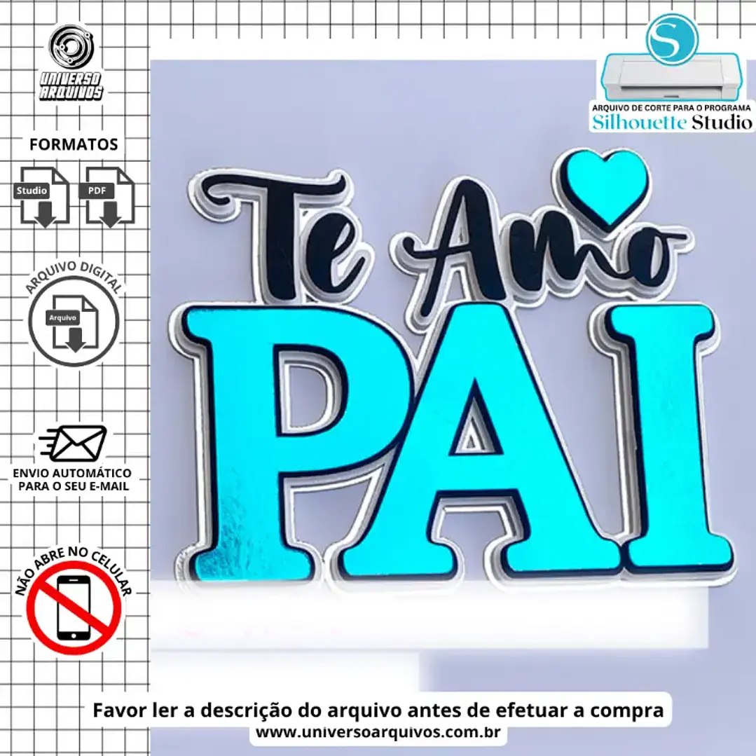 Arquivo de Corte Topo dia dos pais (Leia a Descrição) 1
