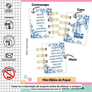 Arquivo Digital Mini Bíblia dia dos pais (Leia a Descrição) 