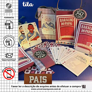 Arquivo Digital Baralho do Papai dia dos pais (Leia a Descrição)