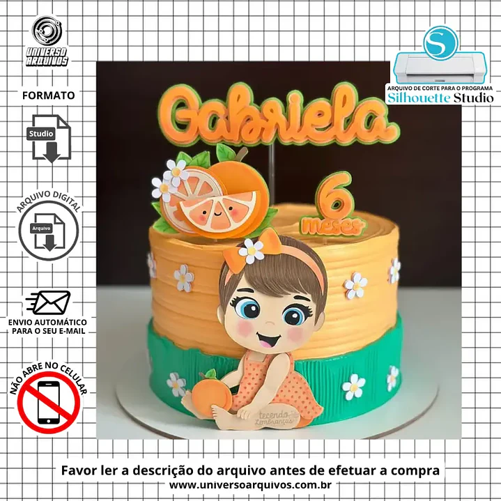 Arquivo de Corte Topo Laranjinha Menina (Leia a Descrição) 1