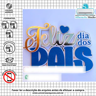 Arquivo de Corte Topo Dia do Pais (Leia a Descrição)